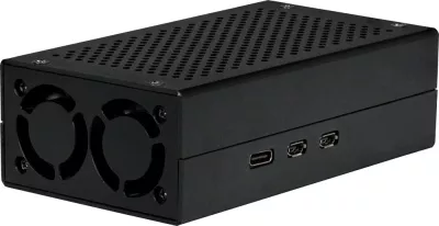 Kasë alumini Raspberry Pi PI5, M.2 HAT, e zezë