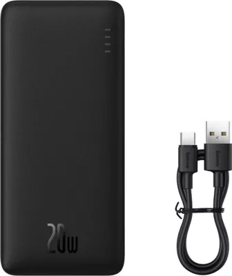 Powerbank Baseus Airpow 10000mAh, 20W, e zezë
