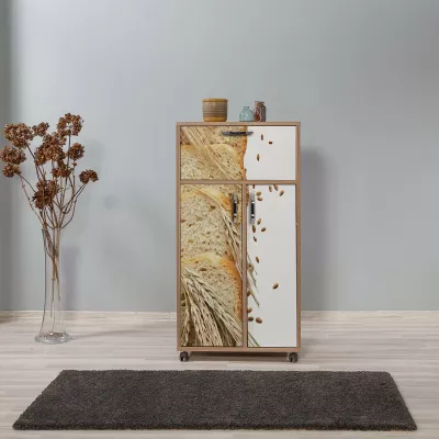 Dollap multifunksional, ngjyrë lisi Sonoma, dizajn modern, Hanah Home, Kiler - 736