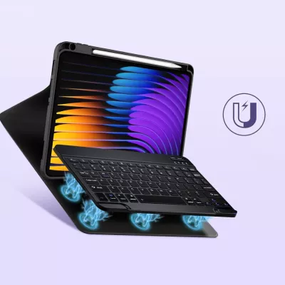 Mbështjellës me tastierë Bluetooth Tech-Protect SC Pen për Xiaomi Pad 7 / 7 Pro, i zi
