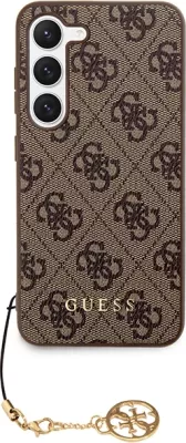 Mbështjellës Guess 4G Charms Collection për Samsung Galaxy A35, Kafe