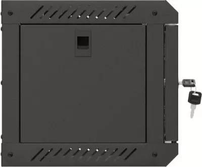 Kasë RACK LANBERG 10" 4U, e zezë, dyer xhami
