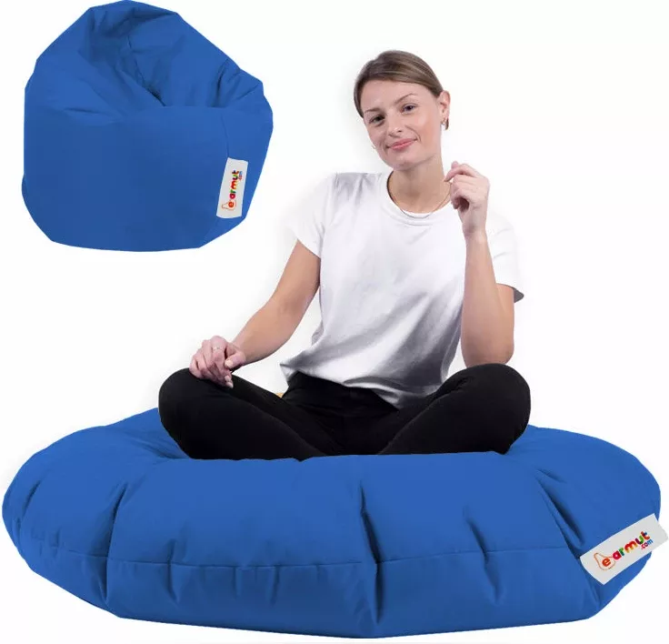 Jastëk kopshti 'bean bag', ngjyrë e kaltër, Iyzi 100, Atelier del Sofa