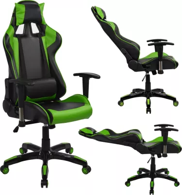 Karrige gaming FH1056.03, e zezë/e gjelbër