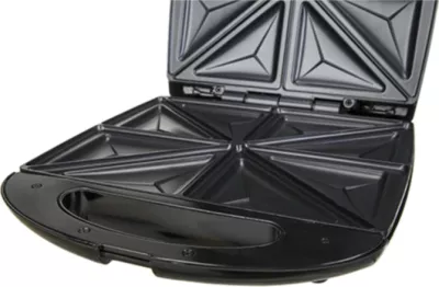 Aparat për sanduiça (toster) Camry CR3023 1100W, 8 trekëndësha, zi/argjend