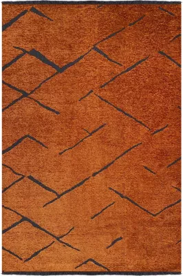 Tapet modern, ngjyrë bronzi, me vetë-fringe, FH7674.04, 160x230 cm