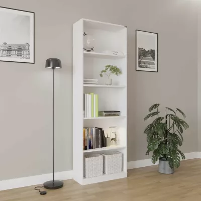 Raft librash Hanah Home, Ktp-350-Bb-1, i bardhë, 64x182x26 cm