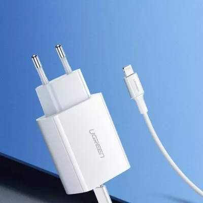 Karikues Ugreen CD137 18W 1x USB-C PD/QC 3A argjendtë/bardhë