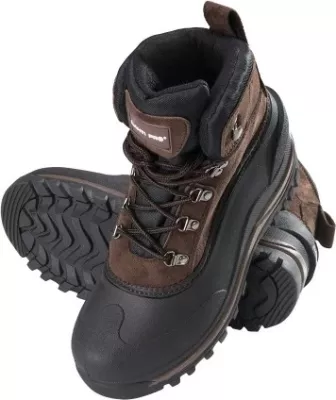 Çizme bore pune LAHTI PRO L30804 masa 47, material suede sintetik, shtresë me gëzof e heqshme, shollë TPR, kafe