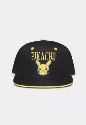Kapelë snapback Difuzed Pokémon Angry Pika, pambuk twill, e zezë/verdhe