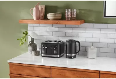 Tostier KitchenAid 5KMT4109EBM, 4 feta, çelik inox, e zezë