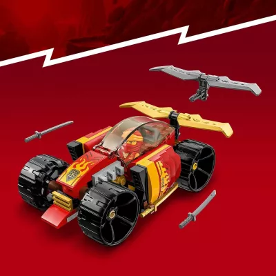 Set LEGO NINJAGO Kai's Ninja Race Car EVO 71780, 94 copë, e kuqe/ari