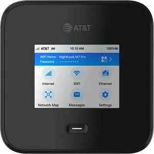 Router mobil 5G NETGEAR Nighthawk M7 Pro, WiFi 7 tri-band, ekran 2.8", Gigabit Ethernet, USB-C, bateri 5185mAh, i zi