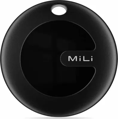 Locator MiLi MiTag DUO, Bluetooth 5.2, IPX67, kompatibil me iOS/Android, i zi, paketë 4 copë
