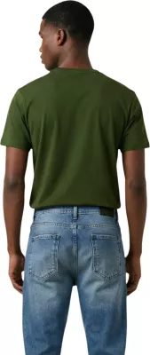 Maicë për meshkuj Calvin Klein Jeans SS Badge 30S Jersey LV04RC272G, ulliri e gjelbër [Madhësia: S]