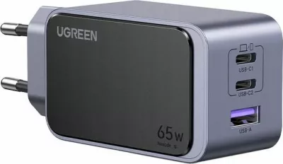 Karikues rrjeti Ugreen Nexode Air UGR1842 65W, 2x USB-C + 1x USB-A, gri