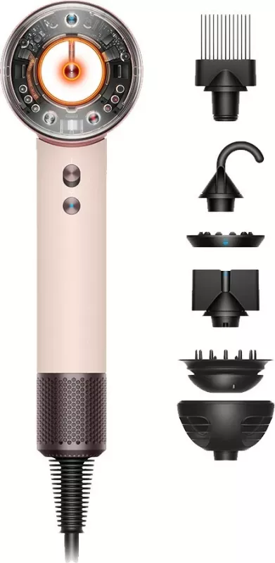 Tharëse flokësh Dyson Supersonic Nural, rozë pastel/rozë ari
