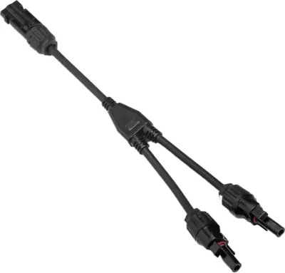 Kabllo lidhëse EcoFlow për panele diellore, 30cm, e zezë