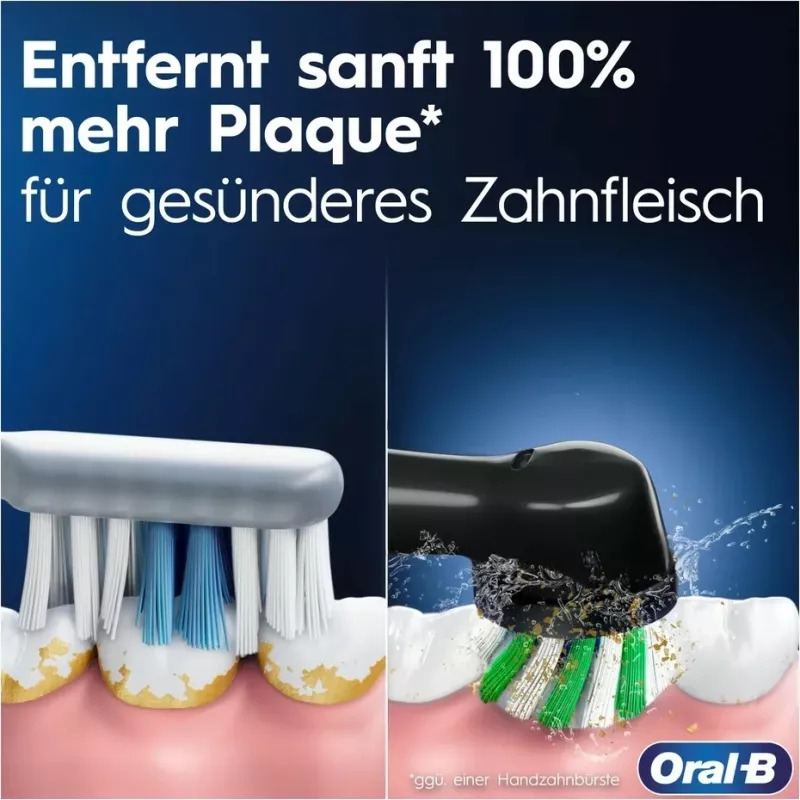 Furçë dhëmbësh elektrike Oral-B Pro 3, për të rritur, pastrim i thellë, e zezë, e bardhë