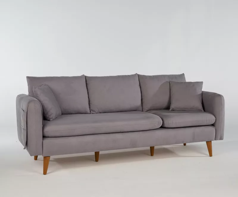 Divan treshe Atelier del Sofa, Sofia, ngjyrë gri