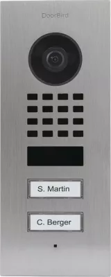 Interfon IP DoorBird D1102V, 2 butona, çelik inox