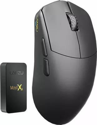 Maus gaming Lamzu Maya X 8K 30000 DPI Wireless 2.4GHz 8000Hz PAW3950, i zi, me dongle