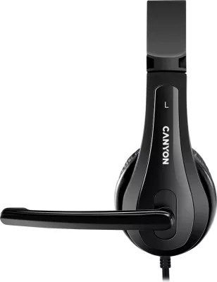 Kufje me mikrofon CANYON CHSU-1 USB, kabllo 2 m, stereo, të zeza