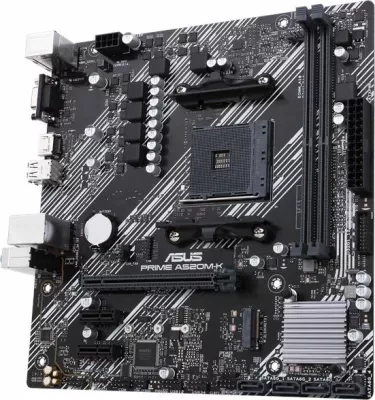 Pllakë amë Asus PRIME A520M-K, 2x RAM DDR4 deri 64GB, M.2, 4x SATA 3