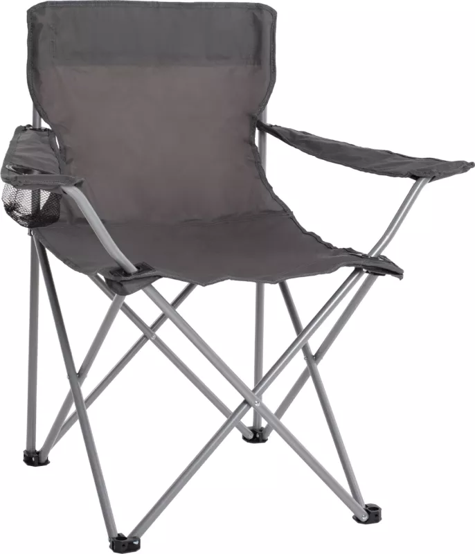 Karrige palosëse për plazh/kamping me mbajtëse gotash, ngjyrë gri, FH5096.01, 77x48x81 cm