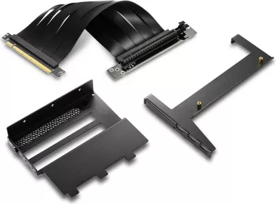 Kit aksesorë kartelë grafike Sharkoon Angled 4.0, riser card, e zezë
