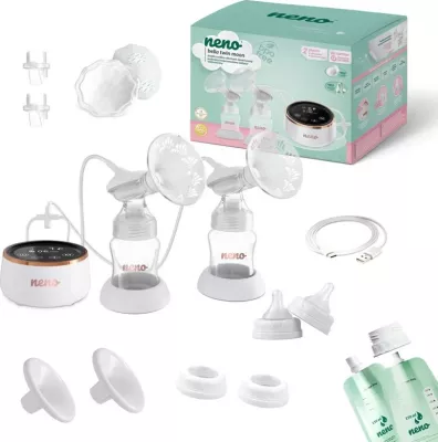 Pompë gjiri elektronike neno Bella Twin Moon, pa tela, 2 faza, 150 ml, e bardhë