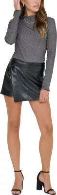 Maicë për femra Only Onlemma Life LS Glitter Top Jrs Noos 15331094, e zezë-argjend [Madhësia: S]