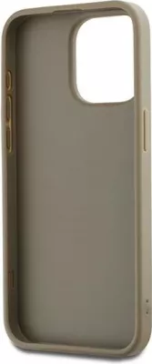 Mbështjellës DKNY Wrist Strap Stock Logo për iPhone 15 Pro Max, bezhë