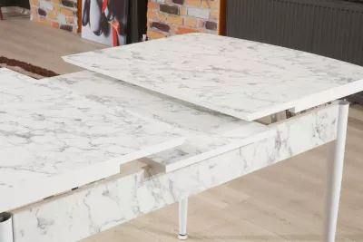 Tavolinë ngrënie me zgjatje Hanah Home, Trend Carrara