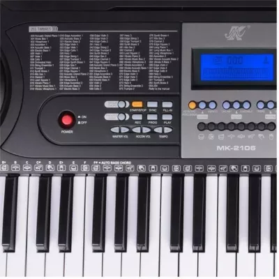 Tastierë MK 2106 me mikrofon, 61 taste, për fëmijë, e zezë