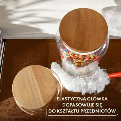 Set lopatë pluhuri Vileda Flex&Catch me dorezë të shkurtër dhe 2 mbushje rezervë, Bardhë