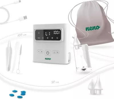 Aspirator elektrik për hundë neno Grasso, i bardhë, me 3 mbulesa