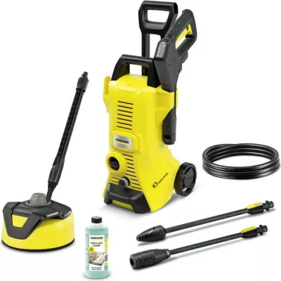 Pastruese me presion të lartë, Kärcher K 3 Power Control Home T5 (1.676-106.0), rezervuar detergjenti i integruar, dorezë teleskopike, zi/verdhe, set T5 + pastrues guri 1 L