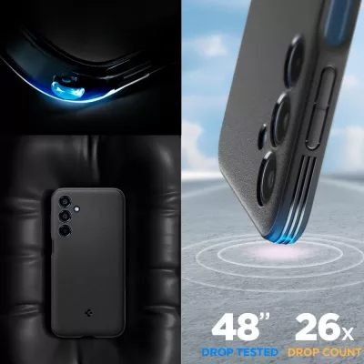 Mbështjellës Spigen Essential SandBlast për Samsung Galaxy M35 5G, i zi