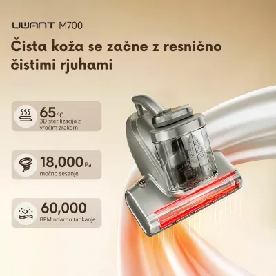 Pastrues marimangash UWANT M700, 18000Pa, 65°C, UVC, ekran LED, gri