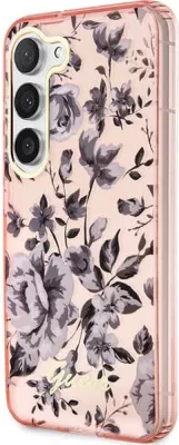 Mbështjellës Guess GUHCS23MHCFWSP për Samsung Galaxy S23+, Flower Collection, Rozë