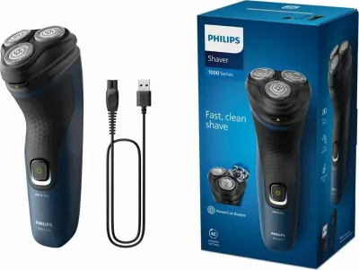 Makinë rroje Philips Series 1000 S1151/00, Wet & Dry, 40 min, NiMH, blu navy