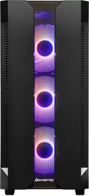 Kasë Chieftec Hunter GS-01B-OP, midi tower, xham i temperuar, RGB, e zezë