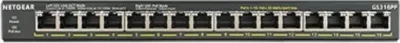 Switch NETGEAR GS316PP, Gigabit Ethernet, 16 porte, PoE, i montueshëm në raft, i montueshëm në mur