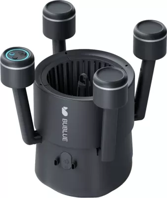 Robot pastrues pishine Bublue F10, deri 50 m², 180 min, kosh filtri 5 L, kontroll me aplikacion, gri e errët, set me aksesorë