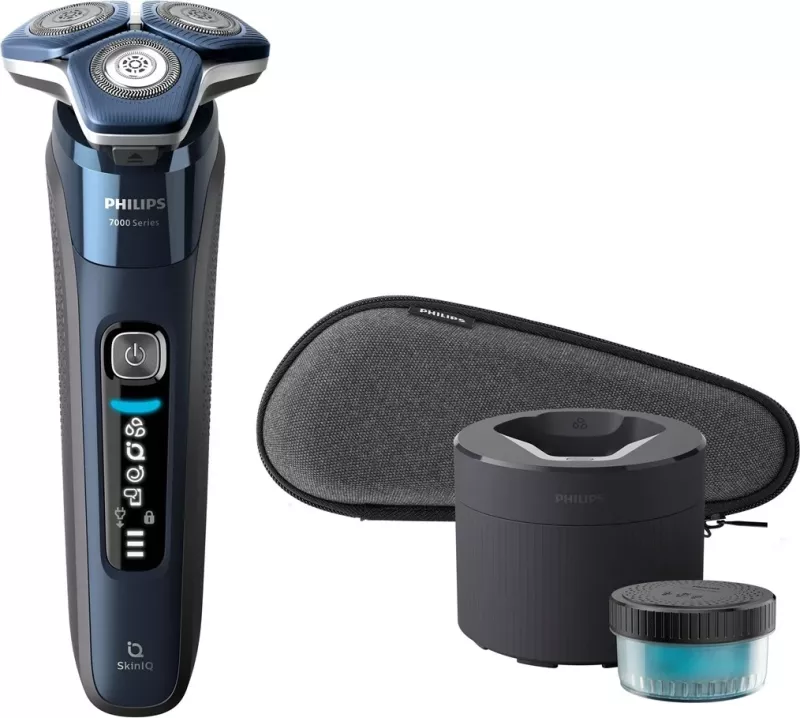 Makinë rroje Philips SHAVER Series 7000 S7885/50, Trimer, E zezë, Blu