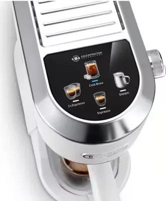 Aparat kafeje DeLonghi Dedica Duo EC890.WI, për kafe të nxehtë dhe të ftohtë, bardhë