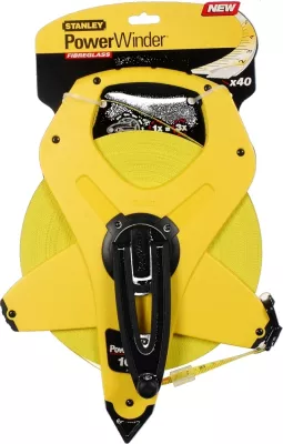 Metër shirit matës Stanley PowerWinder 2-34-777 100 m fiberglas, e verdhë