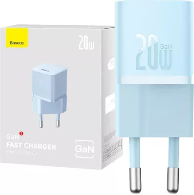 Karikues muri mini Baseus GaN5 20W USB-C, CCGN050103, blu