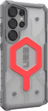 Mbështjellës UAG Pathfinder Clear Magnet Bundle për Samsung Galaxy S25 Ultra 5G, me rrip dore, Gri/Kuqe